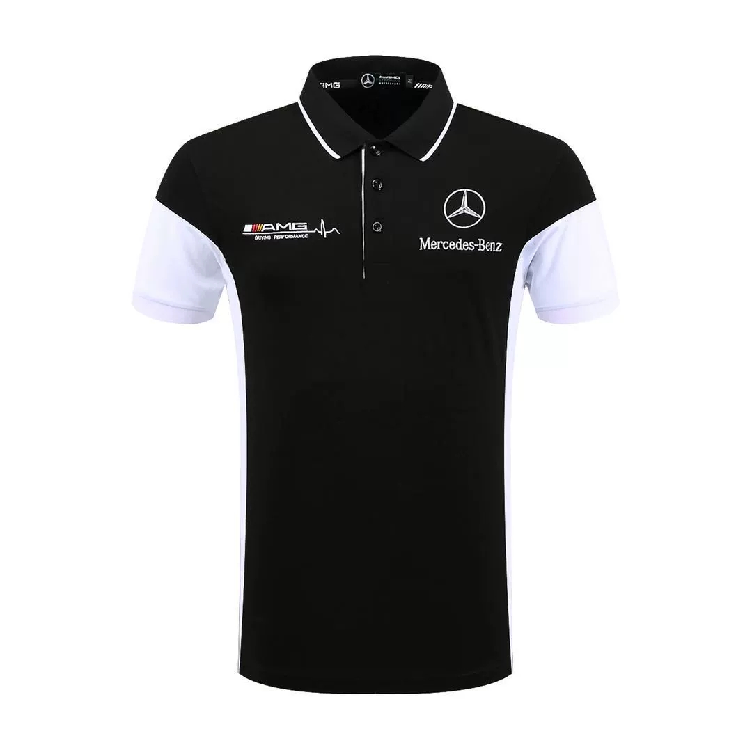 2022 Polo Mercedes Benz AMG Driving Performance Brodé Manche Courte Homme